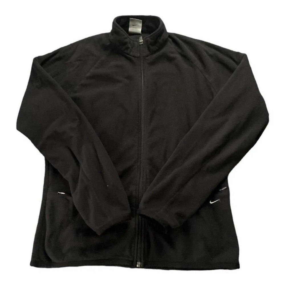 Vintage Youth Nike Therma Fit Black Full Zip Fleece Jacket Small (4-6)